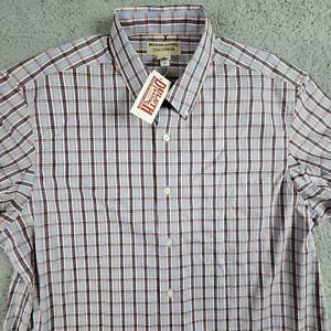 Duluth Trading Wrinklefighter Relaxed Fit Short Sleeve Shirt Mens Large Tall NEW - Picture 1 of 11