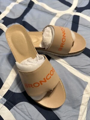 Sandalia sin cordones para mujer talla 7 Denver Broncos nude Foto 1 de 4