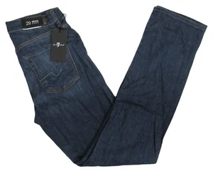 NEW 7 FOR ALL MANKIND Slimmy Skinny Deep Blue Jeans 29 x 32 NWT - Picture 1 of 7