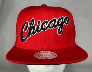 Mitchell & Ness NBA Chicago Bulls HWC XL Wordmark Snapback Hat, Cap, New