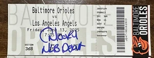 Angels Christian Moore Autographed Inscribed MLB Debut Ticket PSA/DNA COA Signed - Picture 1 of 2