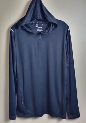 Xersion Run Long Sleeve 100% Recycled Polyester Hooded Top Men's Medium Black - Image 1 of 4