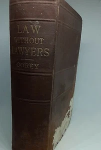 Law Without Lawyers Business and Domestic Law By Henry Corey 1888 HC - Picture 1 of 7