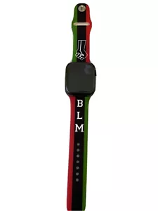 Black Lives Matter BLM Silicone Apple Watch Band 42/44/45 MM Size - Picture 1 of 5