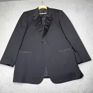 Hugo Boss Jacket Mens 42L Black Dinner Tuxedo Virgin Wool Satie Eric Made in USA - Picture 1 of 23