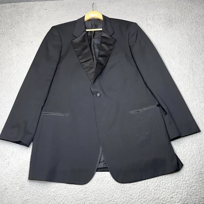 Hugo Boss Jacket Mens 42L Black Dinner Tuxedo Virgin Wool Satie Eric Made in USA - Image 1 of 4