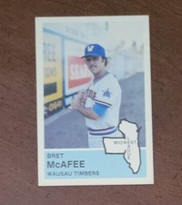 RARE 1982 Wausau Timbers BRET McAFEE #13 Minor League Baseball Card