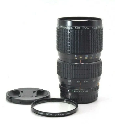 [N.MINT] SMC PENTAX-A 645 ZOOM 80-160mm f/4.5 W/ Front Cap, Rear Cap from Japan - Image 1 of 4