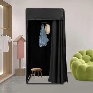 Clothing Store Fitting Changing Dressing Room Frame with Curtain Hook USA - Picture 1 of 11