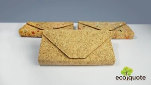 Cork Envelope Design 3 Way Bag Handmade Eco-Friendly Sustainable Material Vegan - Picture 1 of 8
