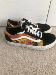 Vans Old Skool Men's Size 5.5/Womens 7 Orange Yellow Black Camo - Bild 1 von 5