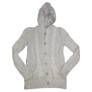 Hilfiger Denim Hoodie XS Grau Herren Pullover Baumwolle Nylon Wolle Y2K - Bild 1 von 5