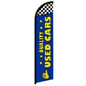 Qualität Gebrauchtwagen windlose Werbung Swooper Flagge Händler Flagge blau - Bild 1 von 2