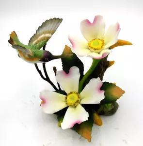 Hummingbird with Double Dogwood Blossoms - Simson Giftware NOS - Picture 1 of 6