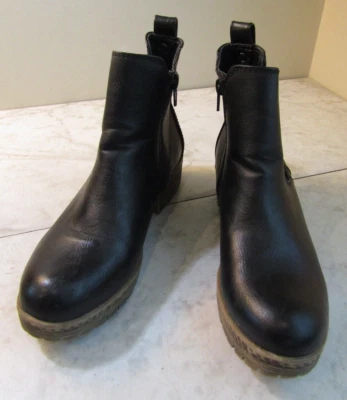 Maurices Black Stretch Zip Side Block Synthetic Bootie Shoes Women'sSize 6.5 - Image 1 of 4