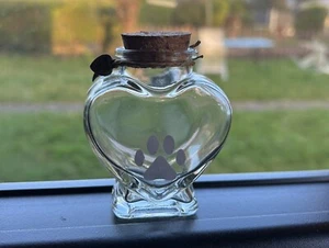 Dog Memorial Vase/jar Pet Memory Keep A Snippet Of Your Dogs Hair - Picture 1 of 3