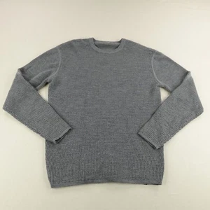 Lululemon Sweater Mens XL Gray Textured Knit Crewneck Pullover Wool Blend ^ - Picture 1 of 17