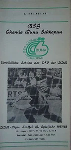 Programme 1987/88 BSG Chimie Buna Schkopau - Progrès Weida - Photo 1/1