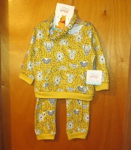 Disney Baby Winnie Puuh gelbes Sweatshirt, Hose und Stirnband Set 18 Monate Neu mit Etikett - Bild 1 von 5