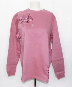 BLAIR Better-Than-Basic Embroidered Tunic Sweatshirt, Size M, Mauve, NEW! - Picture 1 of 4