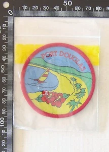 Vintage Port Douglas Queensland Travel Souvenir Patch Woven Cloth Sew-On Badge - Foto 1 di 1