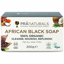 PraNaturals 100% Organic Raw African Black Soap 200g