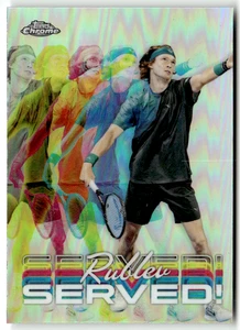 Topps Chrome 2024 Tennis No. SER-AR Andrey Rublev Served! Refractor - Bild 1 von 2
