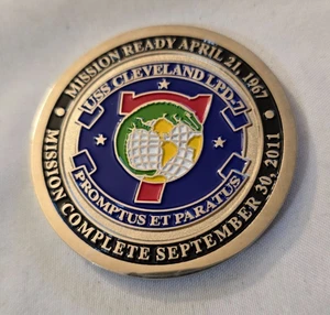 Moneda Desafío Desmantelamiento USS Cleveland LPD-7 2011 Marina de los Estados Unidos - Imagen 1 de 4