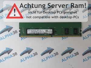 SK Hynix 8 GB DDR4-2400 PC4-19200T-R (DDR4-2400) HMA81GR7MFR8N-UH CL17 12 V - Bild 1 von 1