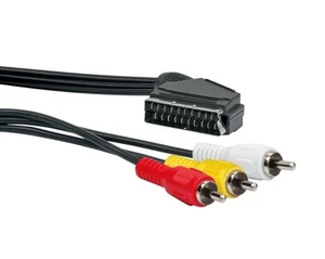 SCHWAIGER SCAC320 Adattatore Scart a VIDEO 3x Cavo RCA in/out 1,5m NUOVO - Foto 1 di 5