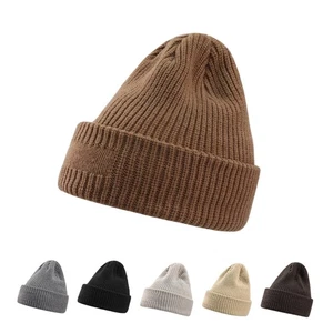 Herren Herbst und Winter Garn Mütze Damen Strickmütze Wärme Elastizität Beanie - Bild 1 von 14