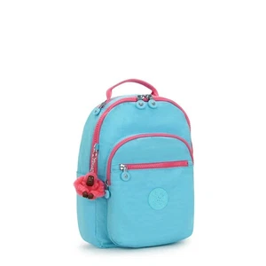 Mochila escolar para computadora portátil Kipling Seoul grande 15" para mujer en combo azul mar - Imagen 1 de 9