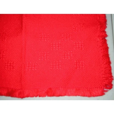 Handmade Christmas Cotton Napkins Red Snowflake Designs 10.5 Inches Set of 3 - Image 1 of 3