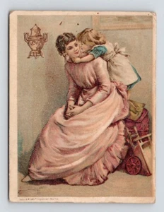 1880's Dilworth's Coffee Mother and Daughter Advertisement Victorian Trade Card - Picture 1 of 2