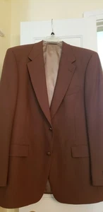 HART  SCHAFFNER &  MARX Comfort PLUS BLAZER  42R Chocolate Brown  Wool  2 Button - Picture 1 of 7
