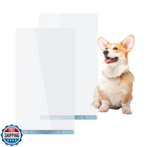 2PACK Dog Door Replacement Flaps - Measures 9.75" X 17", Dog Door Flap Compat - Picture 1 of 5