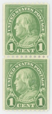 US #604 Coil Pair | Mint NH | Very Fine/ Extra Fine - Image 1 of 2