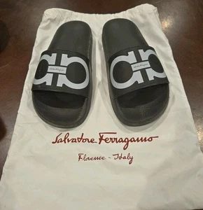 Salvatore Ferragamo Women Pool Slide Sandals  Size 7 With Dust Bag - Picture 1 of 3