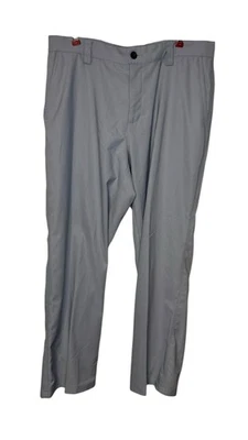 Pantalones de vestir Adidas para hombre Climalite pierna recta chinos elásticos tiro medio gris 34X32 Foto 1 de 4