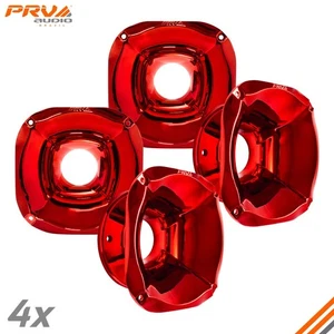 4x PRV Horn WGP14-50X SLIM RED CR 2” Exit 4 Bolt Shallow Waveguide for 2" Driver - Picture 1 of 6