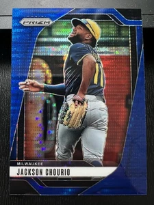 2025 Prizm Baseball - Jackson Chourio - SP Blue Pulsar Prizm #49/75 Brewers - Foto 1 di 3