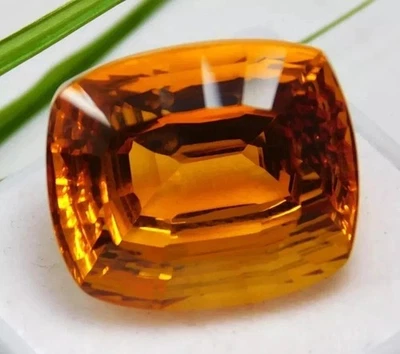 Stunning Citrine Cushion Cut 23-25 Ct Natural Loose EGL Certified Gemstone - Image 1 of 4