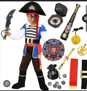 Brandneu Deluxe Pirat M Jungen Outfit Kostüm *** Bilder über Dutzend Zubehör - Bild 1 von 12