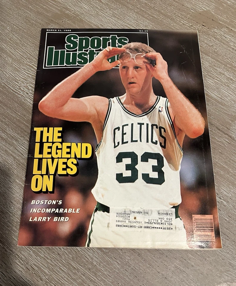 LARRY BIRD BOSTON CELTICS VINTAGE 1988 SPORTS ILLUSTRATED MAGAZINE - Image 1 of 1