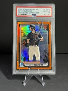 Bowman Chrome Draft Orange 2024/25 Bryce Eldridge #BDC-48 Giants PSA 10 - Imagen 1 de 2