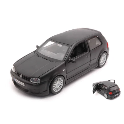 VW GOLF 4 R32 MATT BLACK 2002 1:24 Maisto Auto Stradali Modellino Nuovo - Immagine 1 di 3