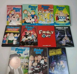 Family Guy DVD Lot Volumes 2 3 4 5 6 8 9 Untold Harvest Dark *SEE PHOTOS, AS IS* - Picture 1 of 8