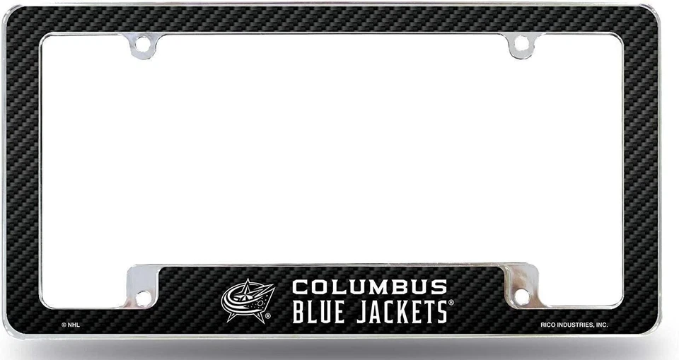 Columbus 蓝色夹克金属车牌架 EZ View 碳纤维设计... — 第 1/1 张图片