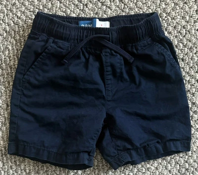 Old Navy Boy’s 100% Cotton Navy Blue Shorts Drawstring Waist Size Small 6-7 - Image 1 of 4