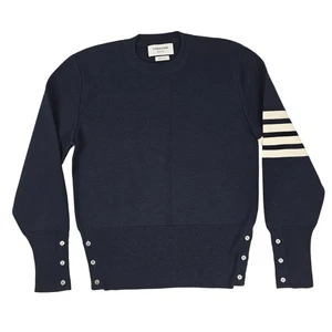 Thom Browne Mens Navy 4 Bar Wool Jumper Size 1 NWOT - Picture 1 of 6